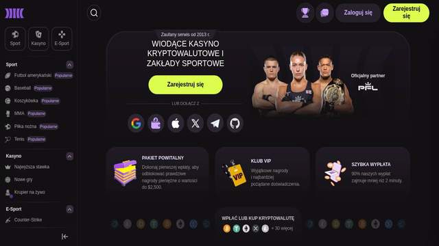Cloudbet casino screenshot